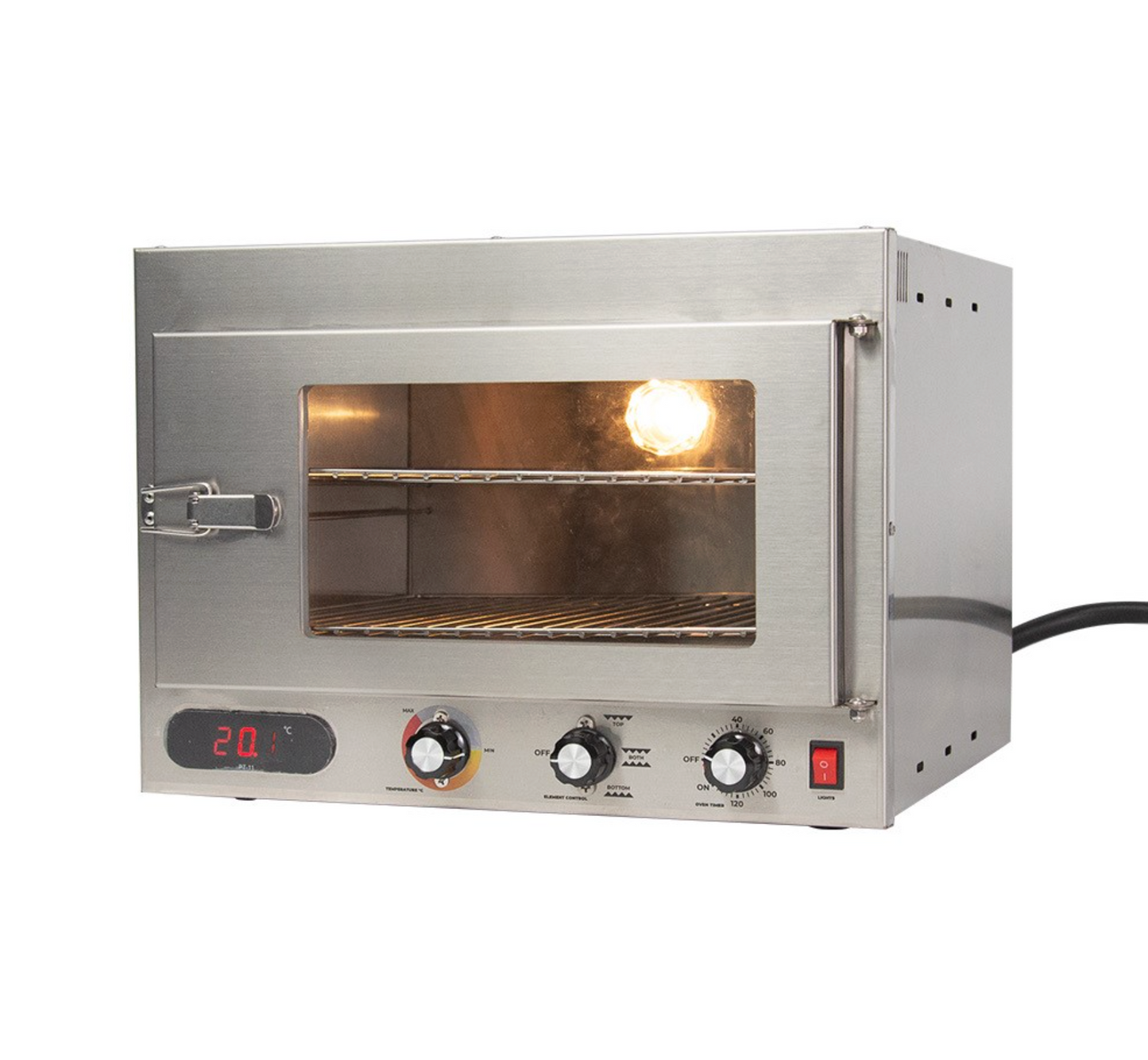 12V Travel Oven with Glass Window, Light and Digital Display – Large
