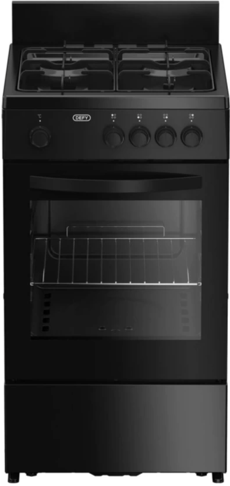 Defy DGS568 Carbon Steel Manual Gas Stove with Oven (4 Burners)