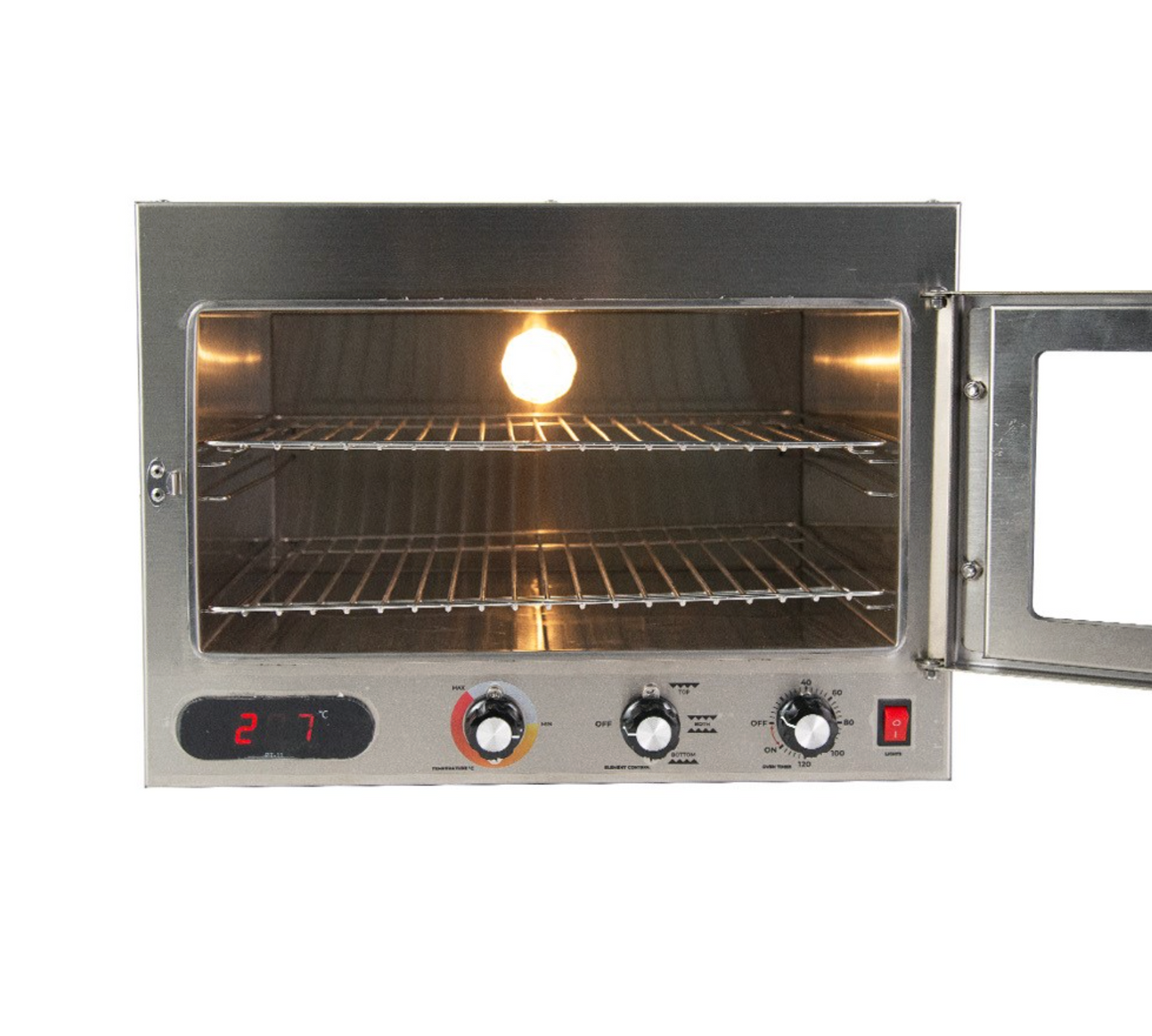 12V Travel Oven with Glass Window, Light and Digital Display – Large