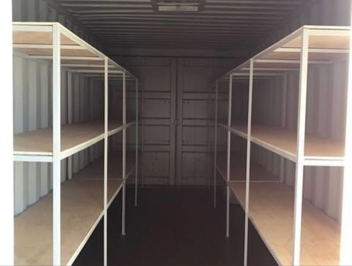20FT SHIPPING CONTAINER WITH SHELVES