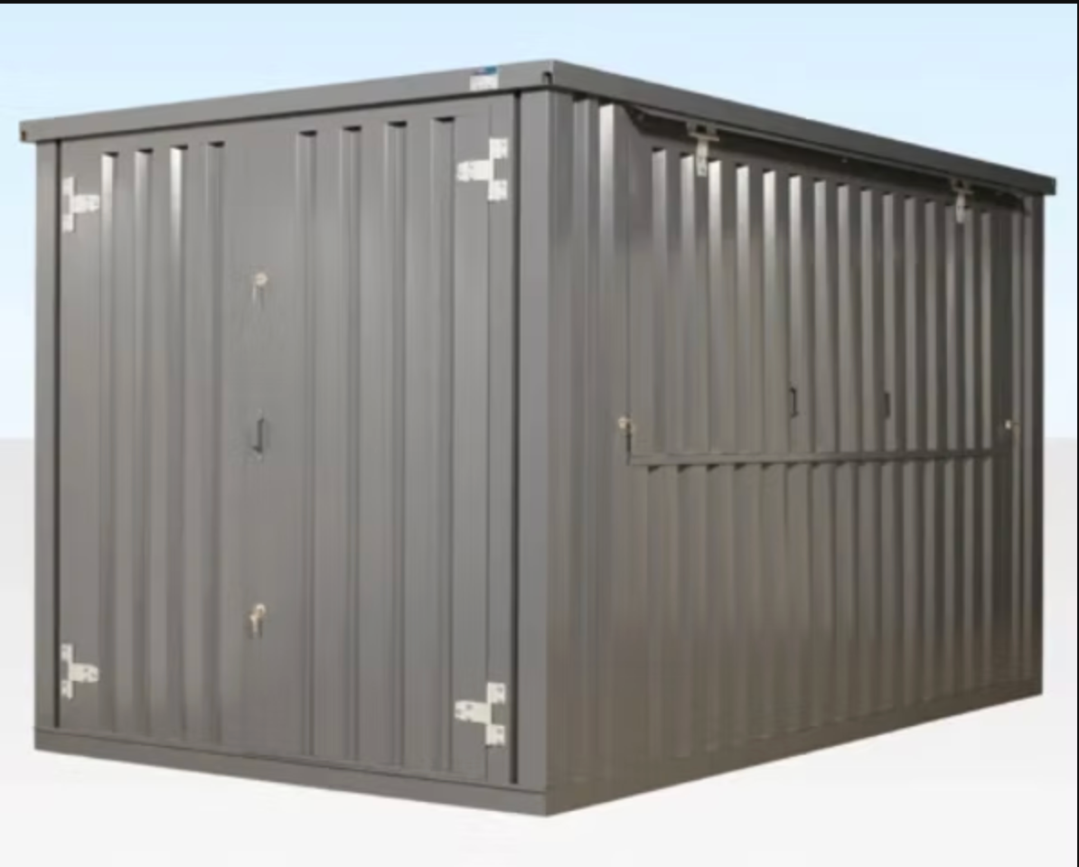 4m Galvanized Flat Pack Kiosk / Pop-Up Retail Unit