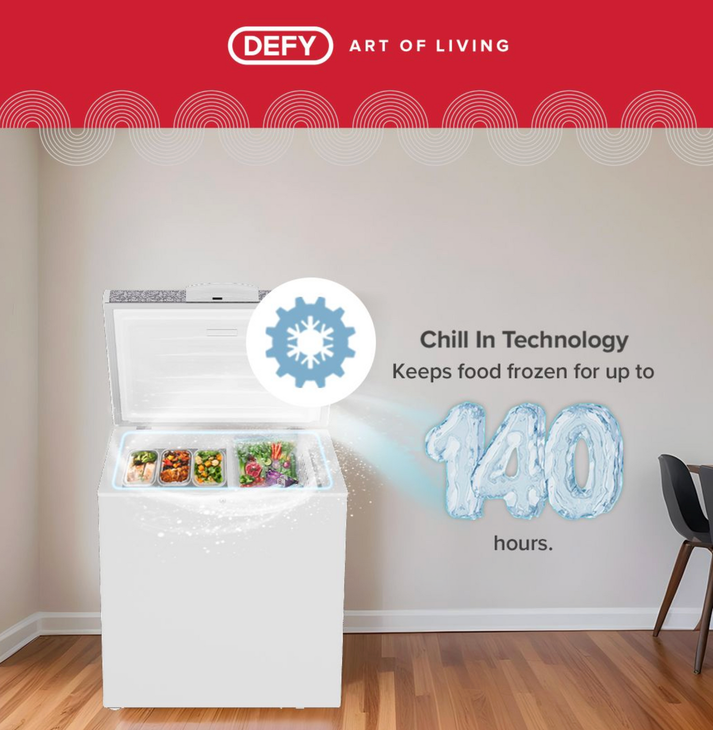 Defy 195L Multimode Chest Freezer with Chill-In Technology - White