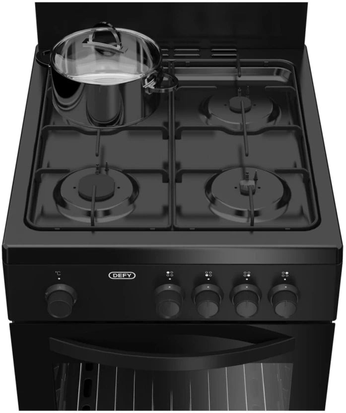 Defy DGS568 Carbon Steel Manual Gas Stove with Oven  (4 Burners)