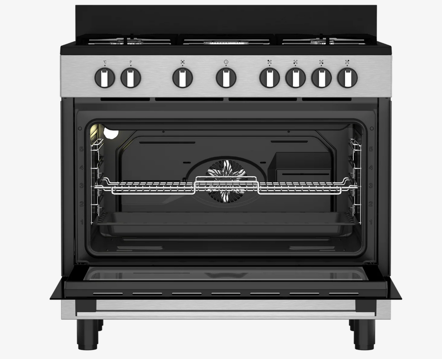 Defy Freestanding Gas/Electric Stove DGS90GEBI