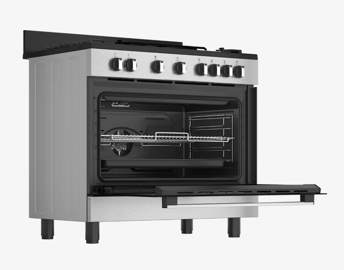 Defy Freestanding Gas/Electric Stove DGS90GEBI