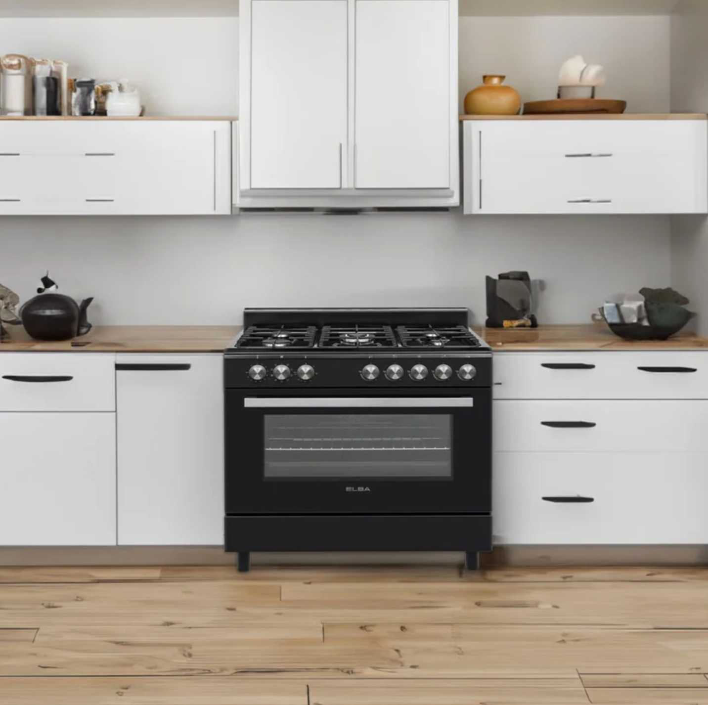Elba 90CM Gas/Electric Freestanding Stove Black 04/96CL827B