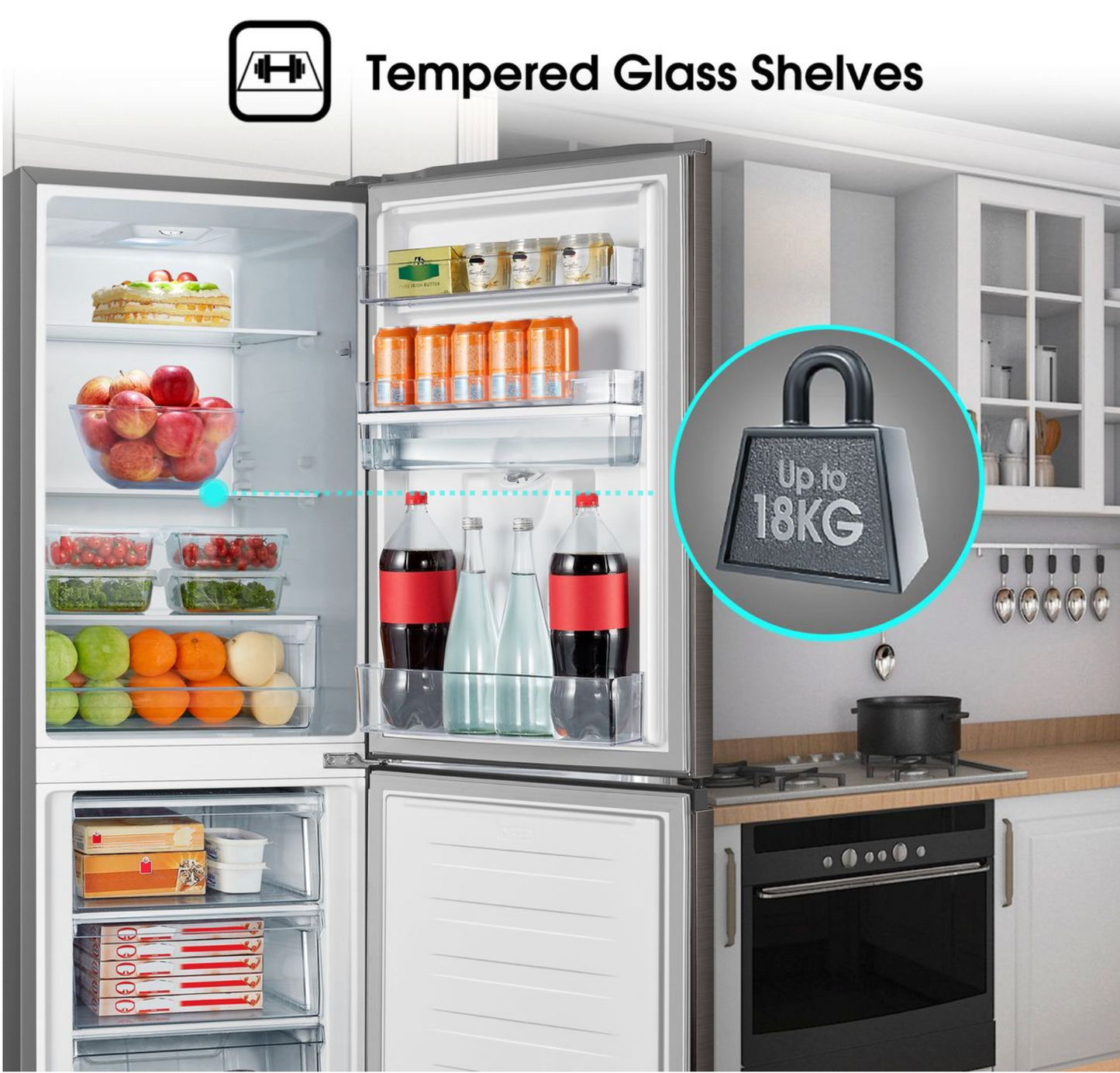 Hisense 222L Bottom Freezer Fridge with Water Dispenser -Titanium Inox