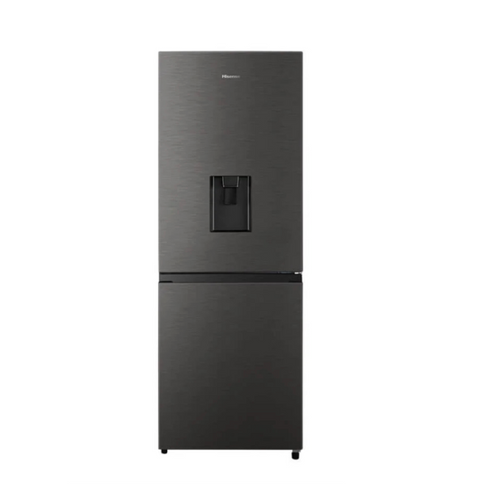 Hisense 263L Bottom Freezer Fridge with Water Dispenser-Titanium Inox