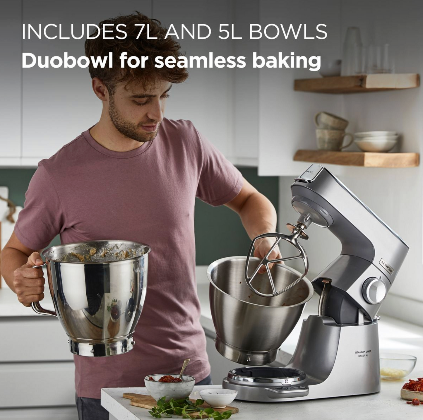 Kenwood - Chef Baker Titanium XL Kitchen Machine - KVL85.004SI
