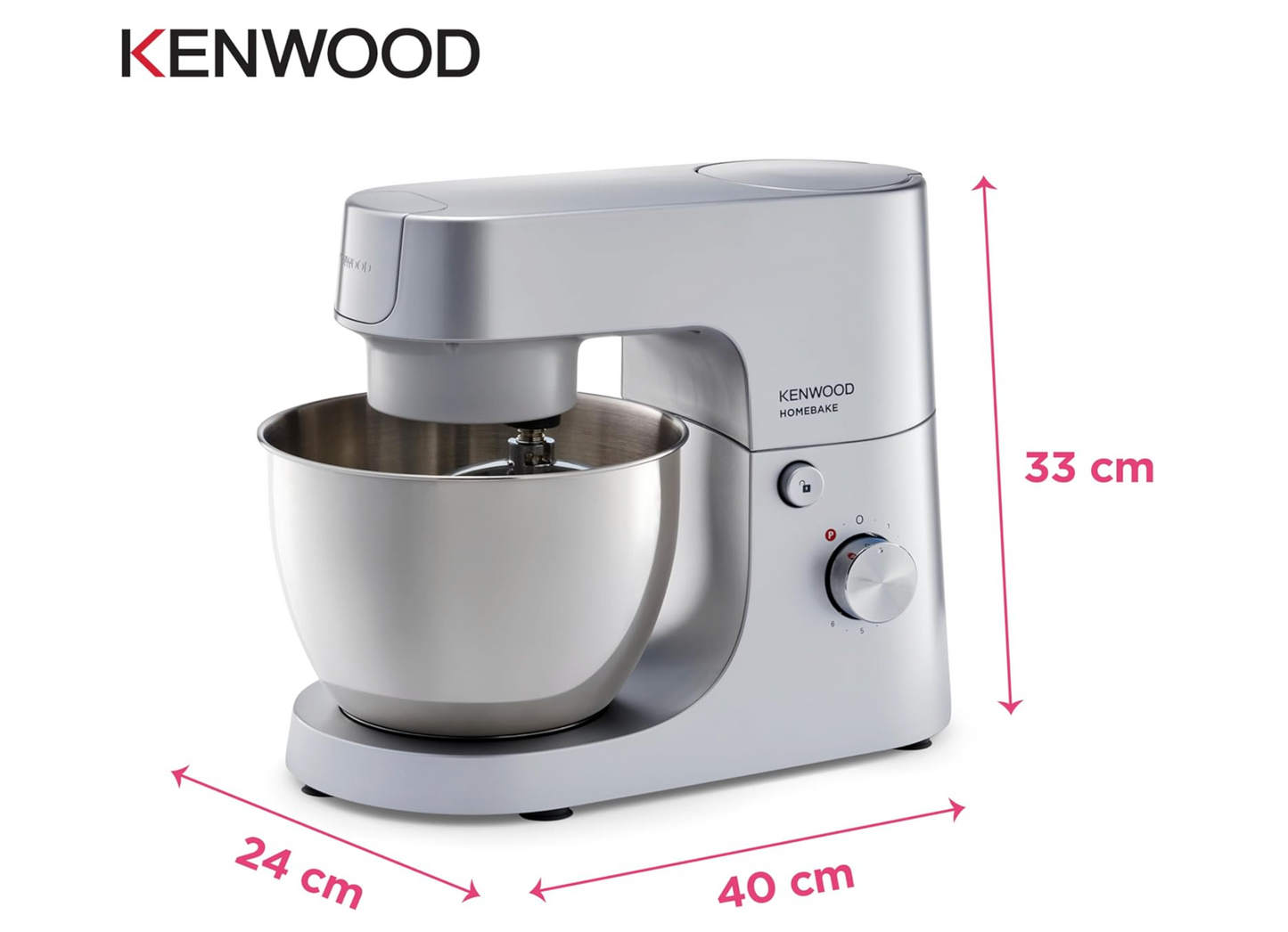 Kenwood HomeBake Stand Mixer - Silver KHH01.000SI