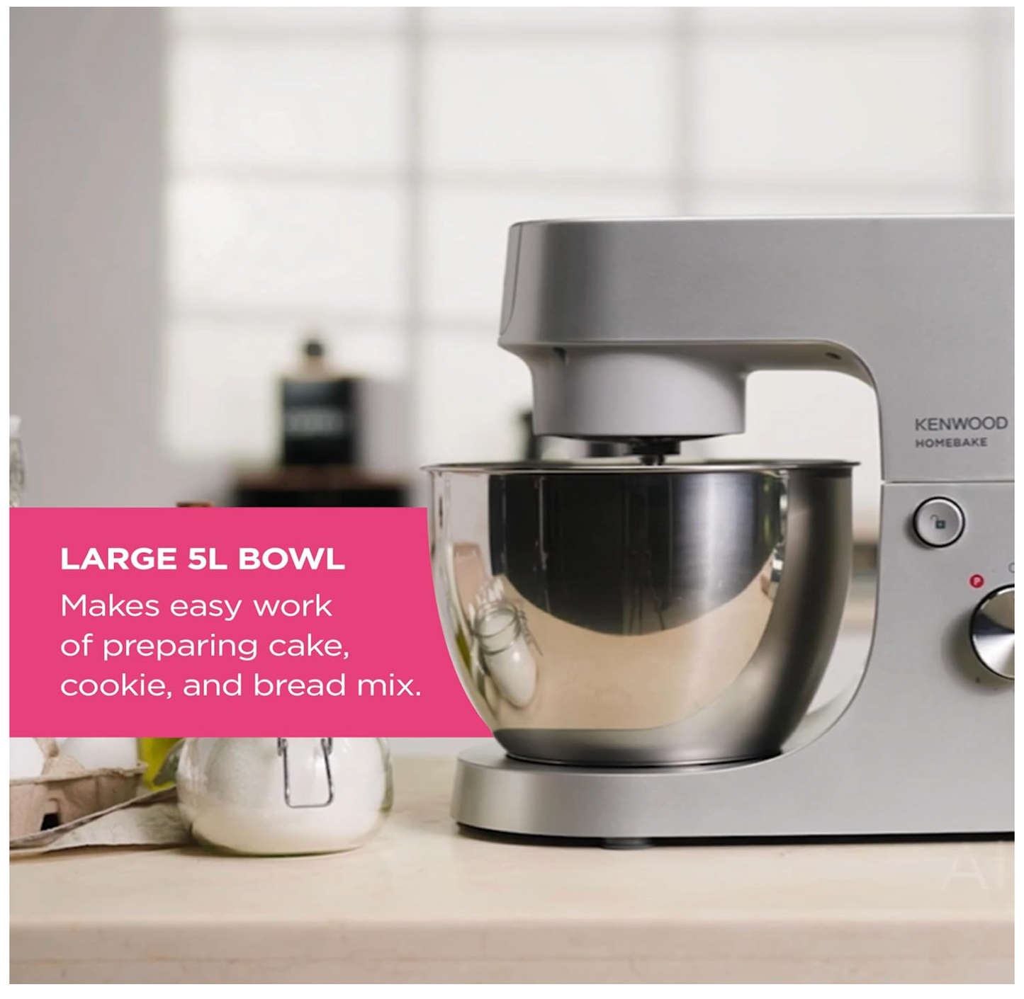 Kenwood HomeBake Stand Mixer - Silver KHH01.000SI
