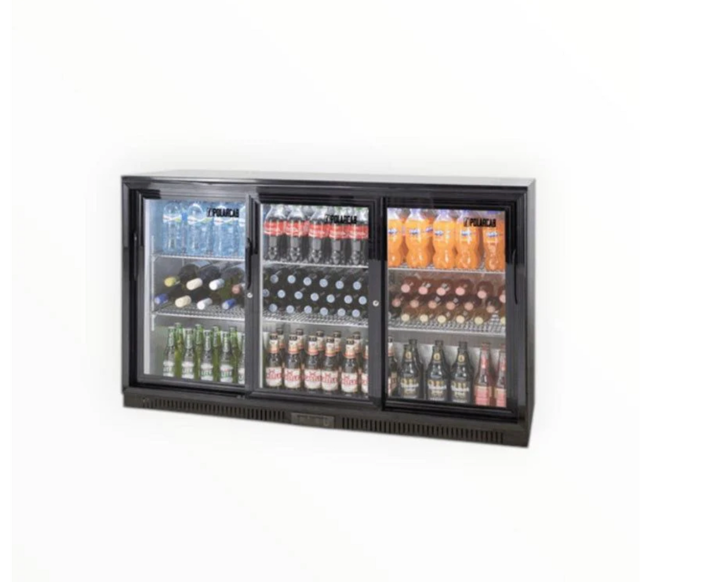 POLARCAB SLIDING DOOR BACK BAR COOLER – 3 DOOR