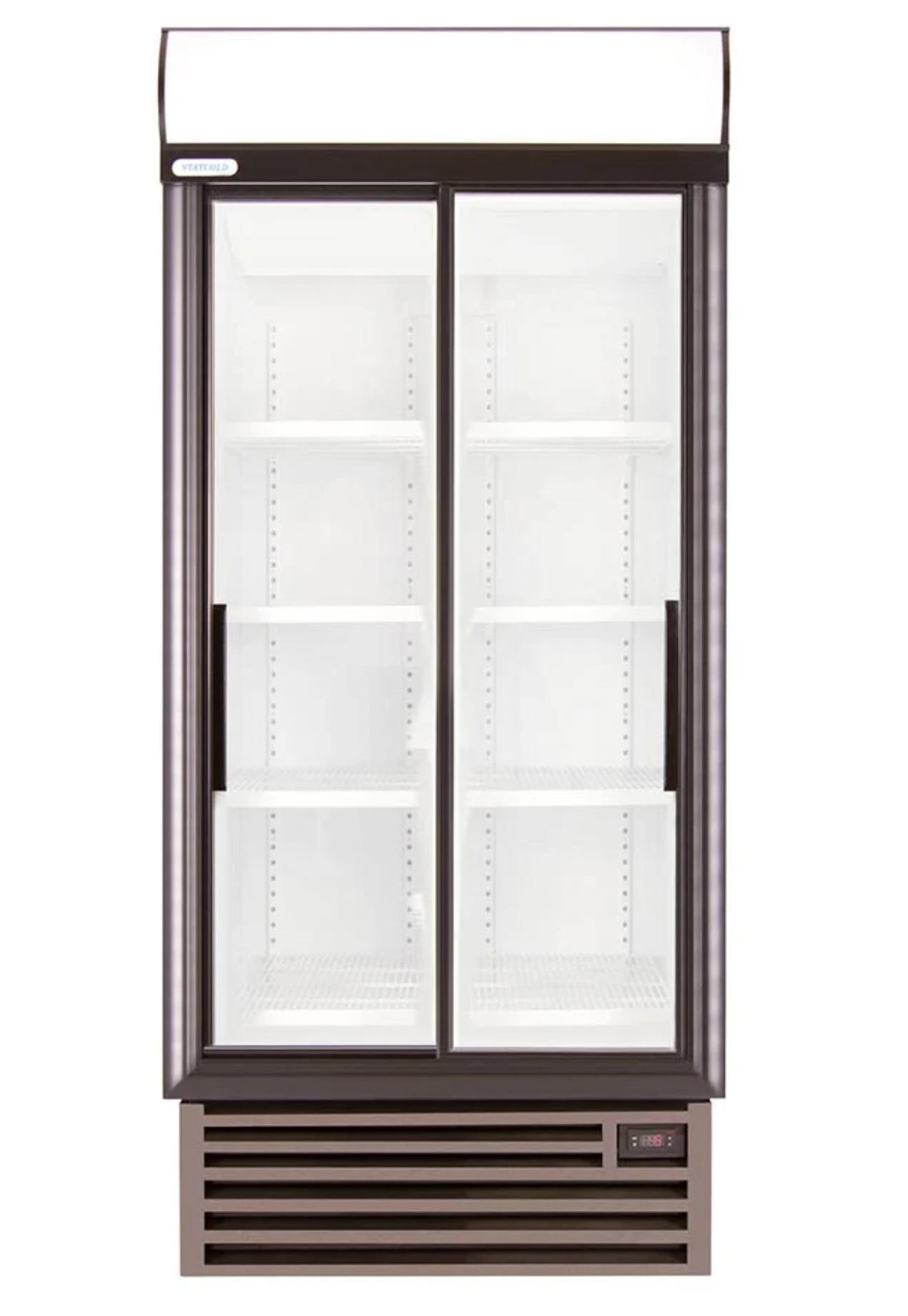 STAYCOLD Small Double Sliding Door Upright Display Fridge