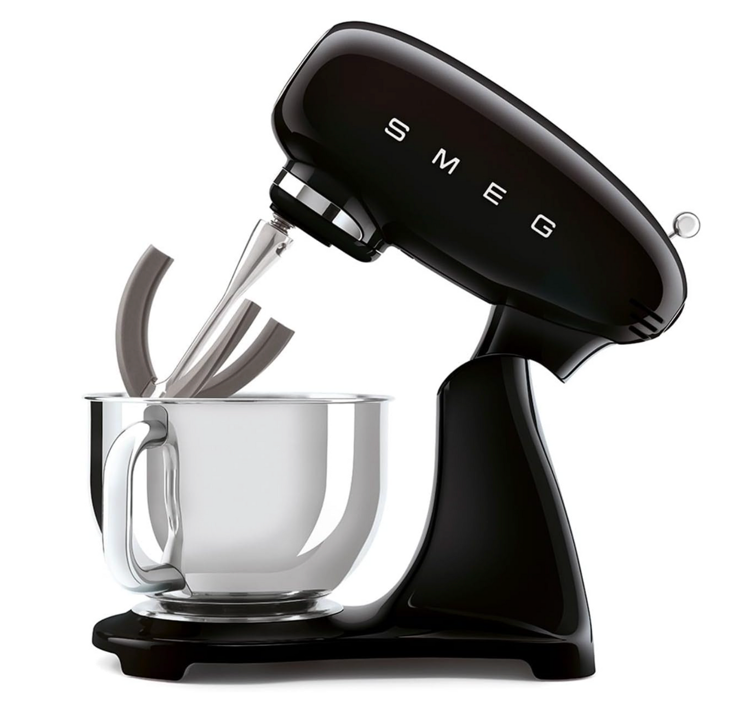 Smeg 4.8L Black Retro Stand Mixer SMF03BLEU